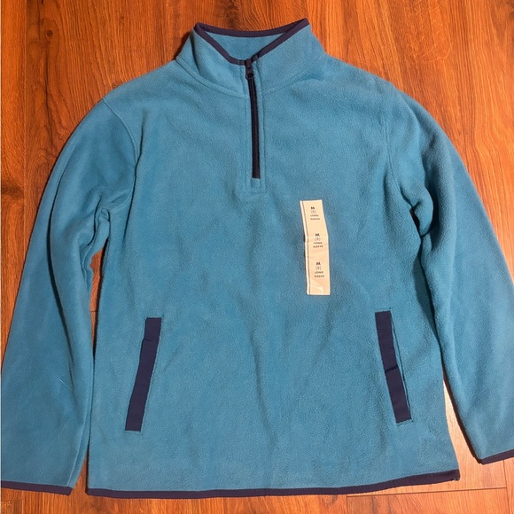 Cat & Jack Boys’ Fleece Mock Neck Zip Up Sweatshirt - Blue M - Picture 3 of 3